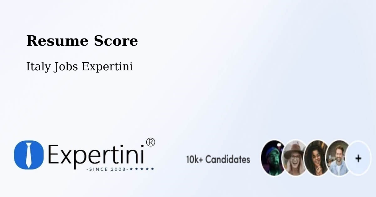 Resume Score & Job Description Match Tool – Vignola - Italy Jobs Expertini